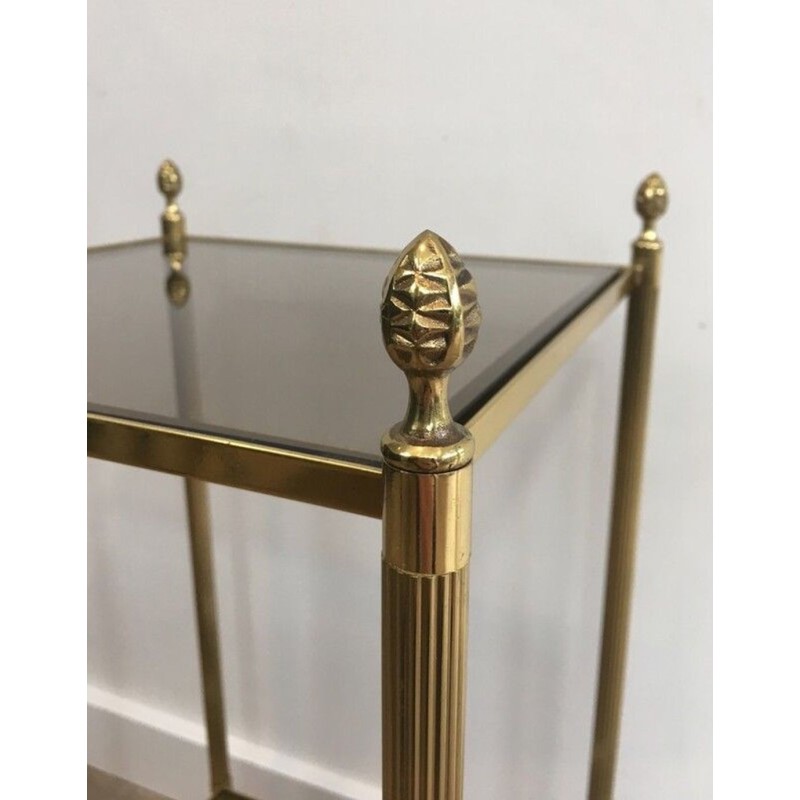 Maison Jansen Bouts de Canapé Laiton Verre Fumé, 1940 | Maison BARROIS