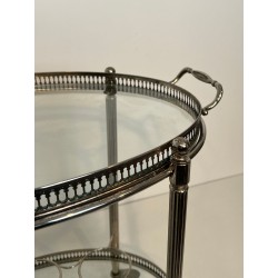 Table Roulante Laiton Argenté, Maison Jansen, vers 1940 | Maison BARROIS