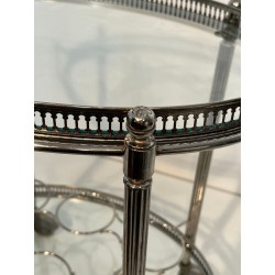 Table Roulante Laiton Argenté, Maison Jansen, vers 1940 | Maison BARROIS