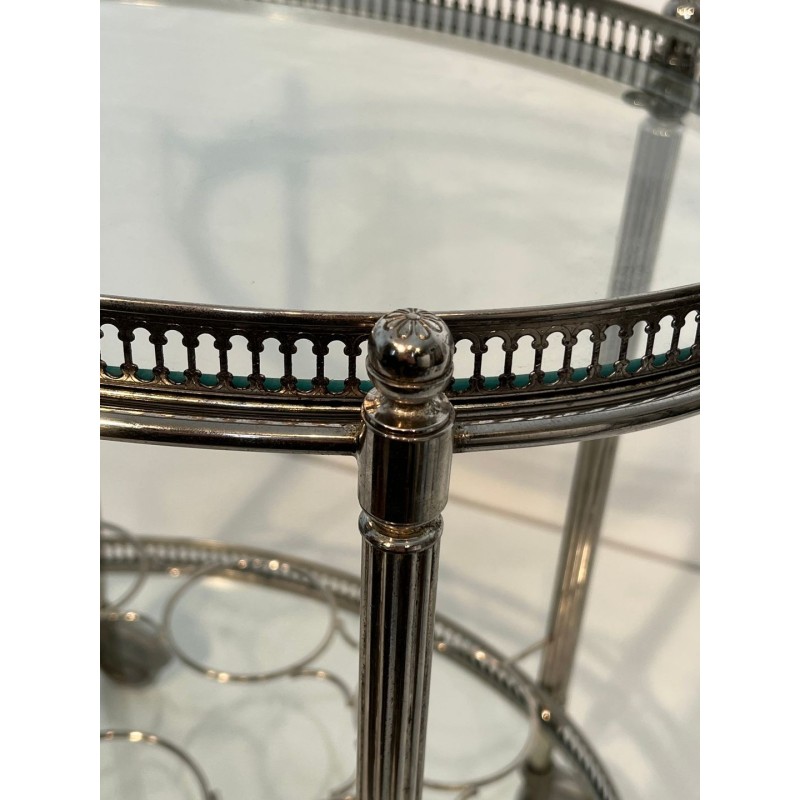 Table Roulante Laiton Argenté, Maison Jansen, vers 1940 | Maison BARROIS