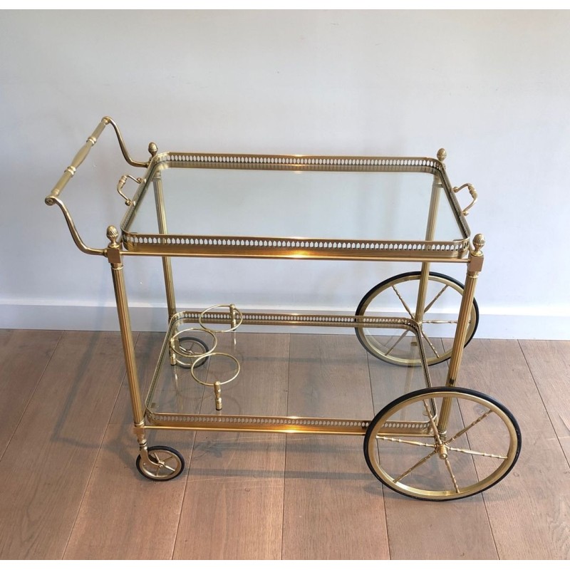 Table Roulante Néoclassique en Laiton, Maison Jansen, vers 1940 | Maison BARROIS