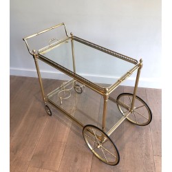 Table Roulante Néoclassique en Laiton, Maison Jansen, vers 1940 | Maison BARROIS