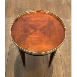 Paire de Tables Bouillottes Acajou et Laiton, Travail Français, vers 1940 | Maison BARROIS