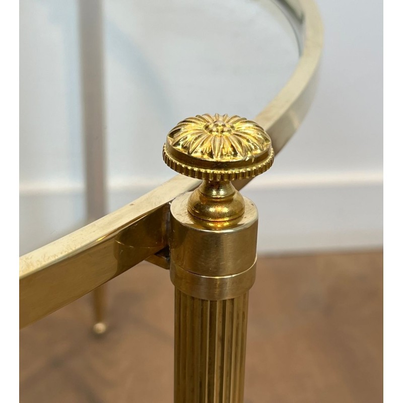 Table Basse Ronde Laiton Néoclassique, Maison Baguès, vers 1940 | Maison BARROIS