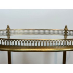Table Roulante Ovale Laiton, Goût Maison Jansen, Art Déco, vers 1940 | Maison BARROIS