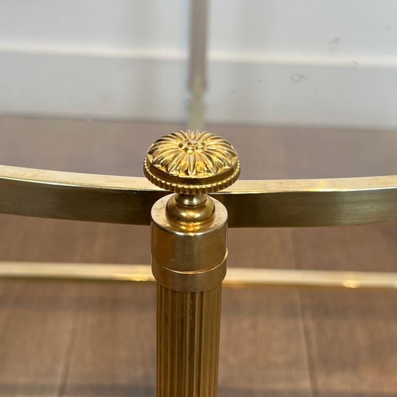 Table Basse Ronde Laiton Néoclassique, Maison Baguès, vers 1940 | Maison BARROIS