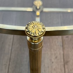 Neoclassical Round Brass Coffee Table by Maison Baguès, circa 1940 | Maison BARROIS