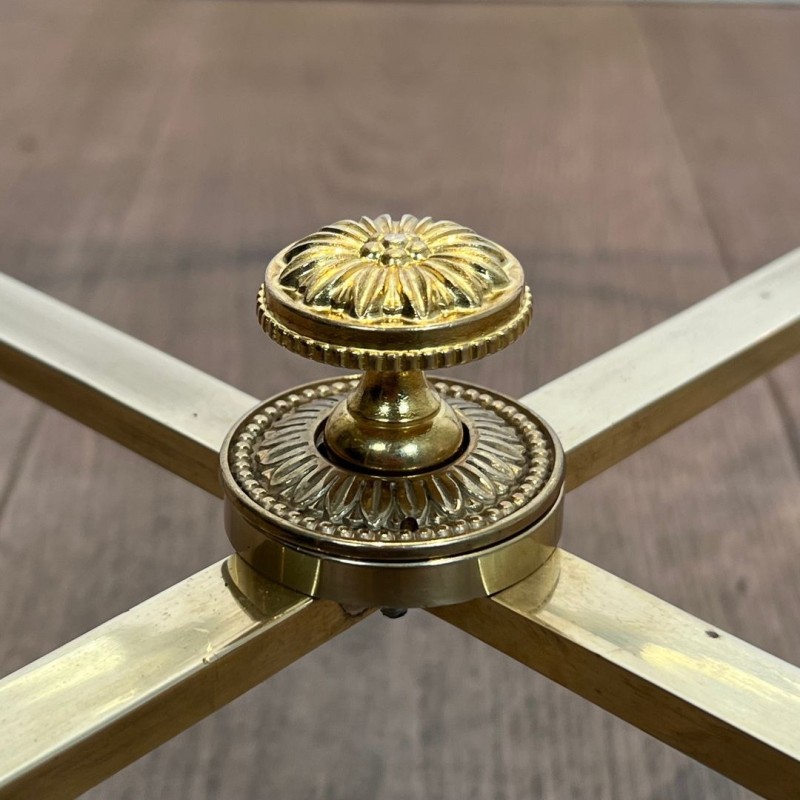 Neoclassical Round Brass Coffee Table by Maison Baguès, circa 1940 | Maison BARROIS