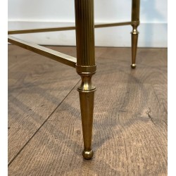 Neoclassical Round Brass Coffee Table by Maison Baguès, circa 1940 | Maison BARROIS
