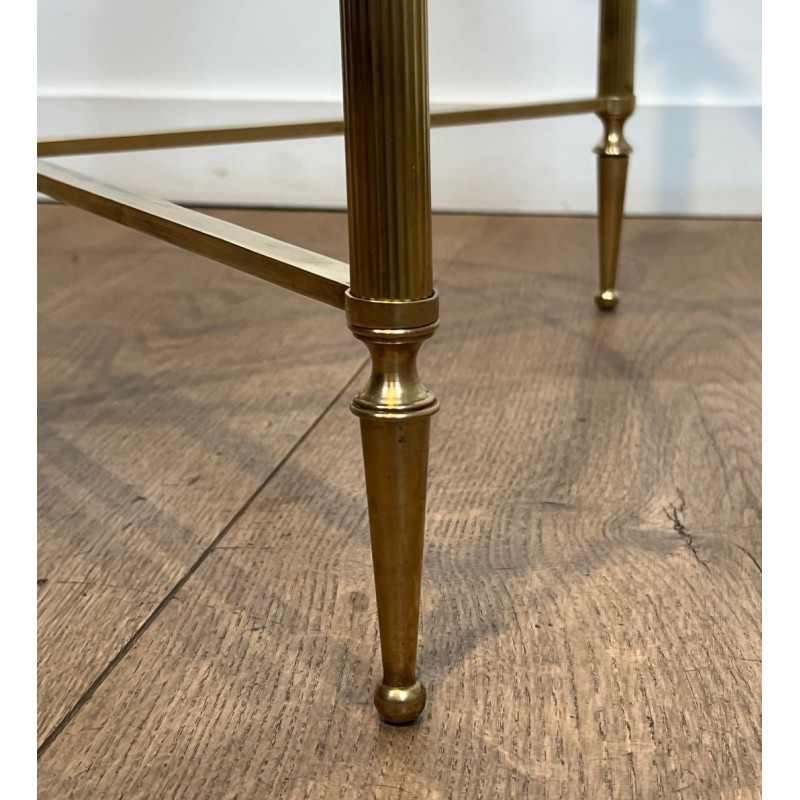 Neoclassical Round Brass Coffee Table by Maison Baguès, circa 1940 | Maison BARROIS