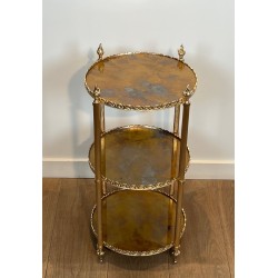 Guéridon Triple Plateaux Miroirs Églomisés, Maison Jansen, vers 1940 | Maison BARROIS