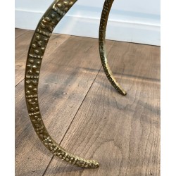 Table Basse «Aux Mouflons» en Laiton, Alain Chervet, vers 1970 | Maison BARROIS