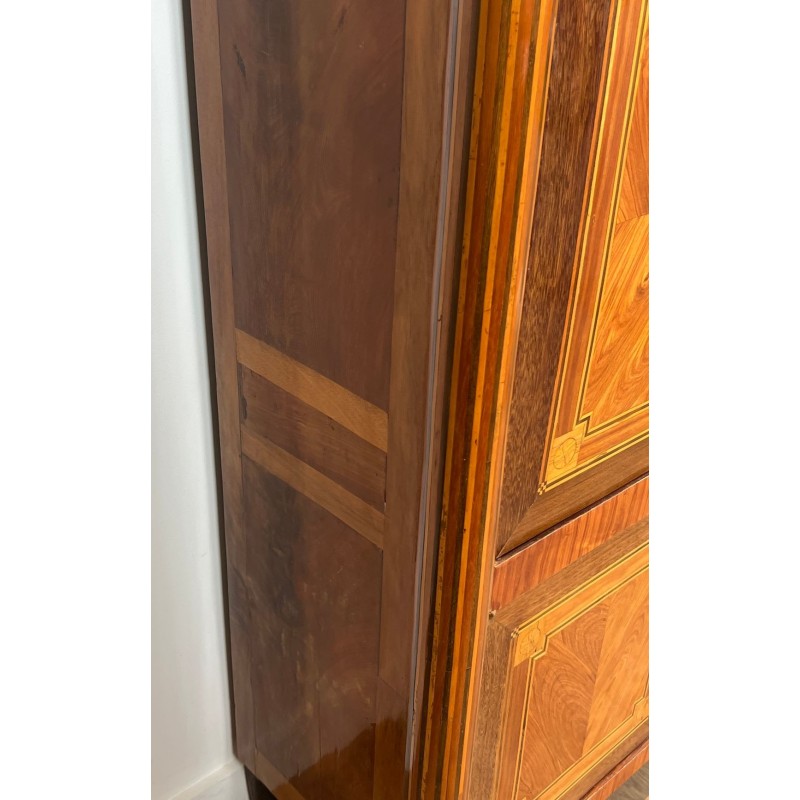 Louis XVI Marquetry Sécrétaire à Abattant, Carrara Marble, French Work, circa 1800 | Maison BARROIS