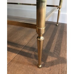 Two-Tier Brass and Glass Coffee Table with Bronze Tassels, Maison Baguès, circa 1940 | Maison BARROIS