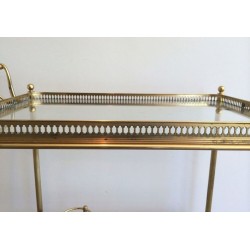 Neoclassical Brass Drinks Trolley with Removable Trays, French Work, circa 1940 | Maison BARROIS