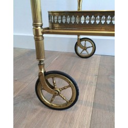 Neoclassical Brass Drinks Trolley with Removable Trays, French Work, circa 1940 | Maison BARROIS