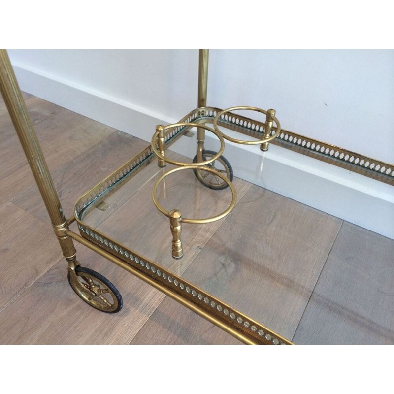 Neoclassical Brass Drinks Trolley with Removable Trays, French Work, circa 1940 | Maison BARROIS