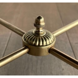Art Déco Round Brass Coffee Table, Black Glass Top, Maison Jansen, circa 1940 | Maison BARROIS