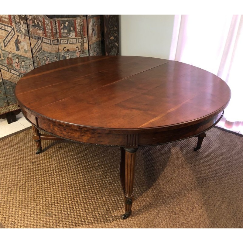 Table à Rallonges Acajou et Bronze Style Louis XVI, France, XIXe Siècle | Maison BARROIS
