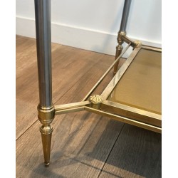 Table Basse Néoclassique Laiton Acier Verre Miroir Églomisé, Maison Jansen, vers 1940 | Maison BARROIS