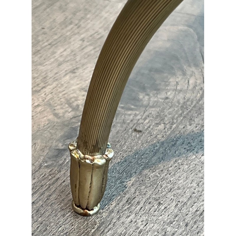 Neoclassical Brass Coffee Table, Black and Gilt Marble Top, Raymond Subes, circa 1940 | Maison BARROIS