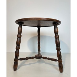 Turned Wood Coffee Table by Charles Dudouyt, France, circa 1950 | Maison BARROIS