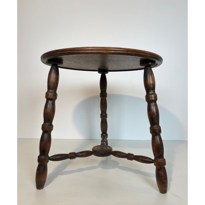 Table Basse en Bois Tourné de Charles Dudouyt, France, vers 1950 | Maison BARROIS