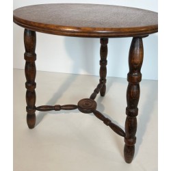 Table Basse en Bois Tourné de Charles Dudouyt, France, vers 1950 | Maison BARROIS