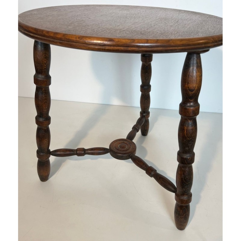 Turned Wood Coffee Table by Charles Dudouyt, France, circa 1950 | Maison BARROIS