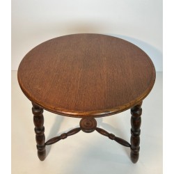 Turned Wood Coffee Table by Charles Dudouyt, France, circa 1950 | Maison BARROIS
