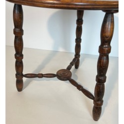 Table Basse en Bois Tourné de Charles Dudouyt, France, vers 1950 | Maison BARROIS