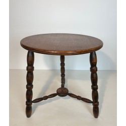 Turned Wood Coffee Table by Charles Dudouyt, France, circa 1950 | Maison BARROIS
