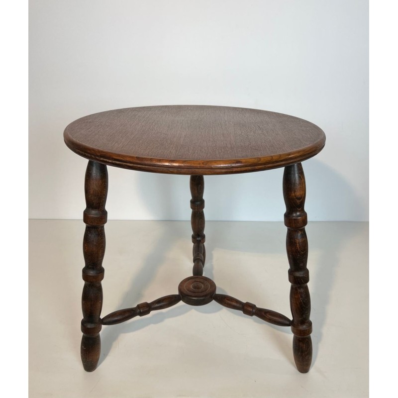 Table Basse en Bois Tourné de Charles Dudouyt, France, vers 1950 | Maison BARROIS