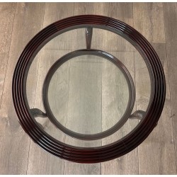Table Basse Ronde en Noyer à Double Plateau, Paolo Buffa, Italie, vers 1940