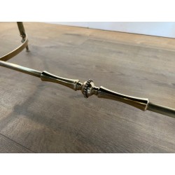 Table Basse Laiton Verre Laqué Noir, Maison Jansen, vers 1940