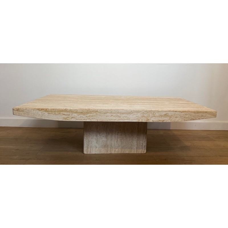 Travertine Coffee Table, Stone International, Italy, circa 1980