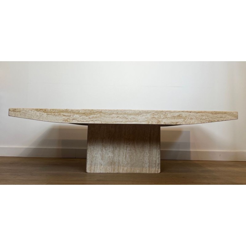 Travertine Coffee Table, Stone International, Italy, circa 1980