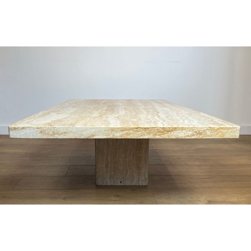 Travertine Coffee Table, Stone International, Italy, circa 1980