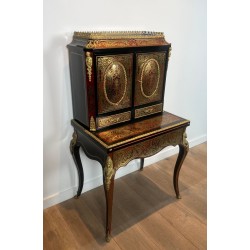 Bonheur du Jour in Boulle Marquetry, Napoleon III Period, France, circa 1870