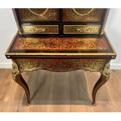 Bureau Bonheur du Jour Marqueterie Boulle, Époque Napoléon III, France, vers 1870