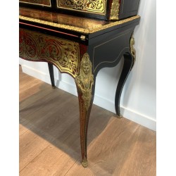 Bonheur du Jour in Boulle Marquetry, Napoleon III Period, France, circa 1870