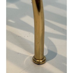 Set of Neoclassical Brass Nesting Tables with Arcuate Base, French Work, circa 1970