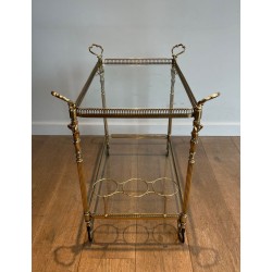Neoclassical Brass Drinks Trolley Cherub Mounts Style Maison Jansen 1940