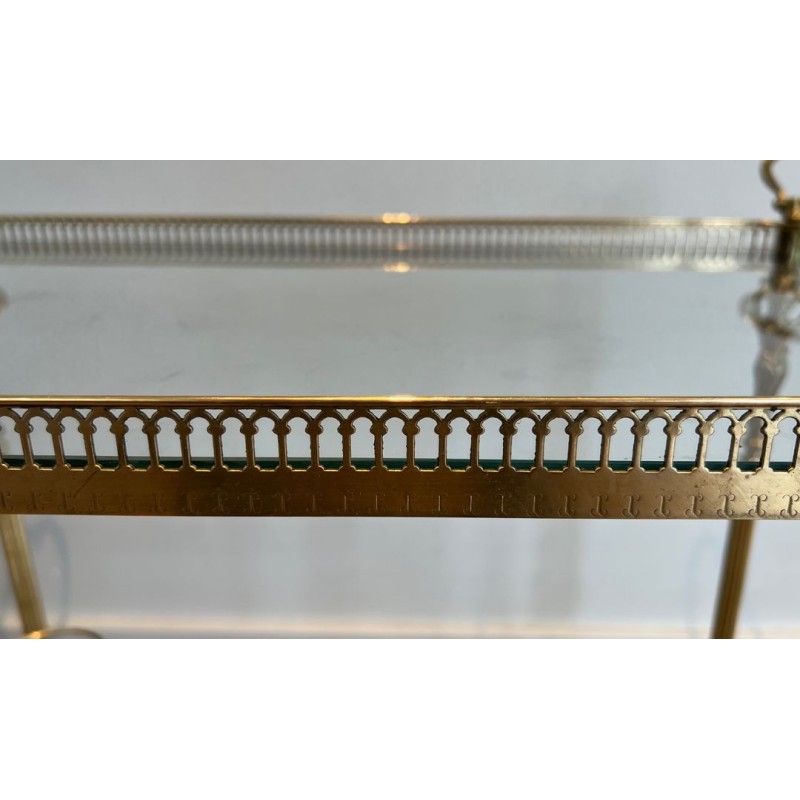 Neoclassical Brass Drinks Trolley Cherub Mounts Style Maison Jansen 1940