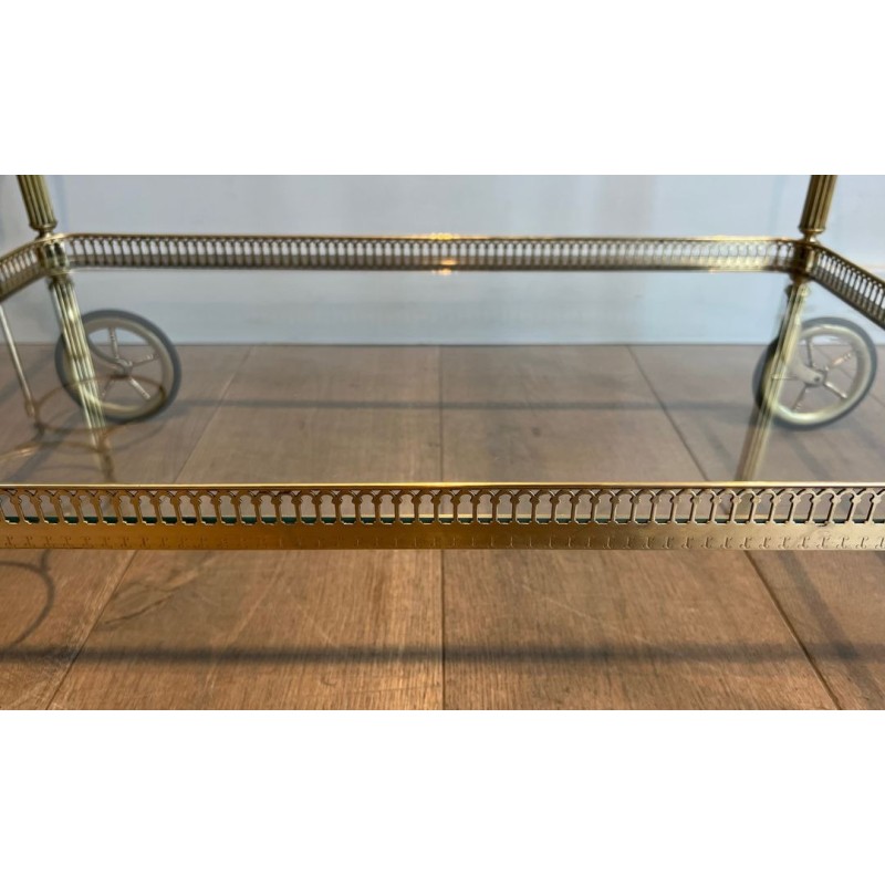 Neoclassical Brass Drinks Trolley Cherub Mounts Style Maison Jansen 1940