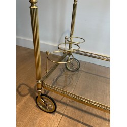 Table Roulante Néoclassique Laiton Angelots Goût Maison Jansen vers 1940