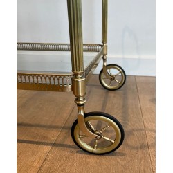 Neoclassical Brass Drinks Trolley Cherub Mounts Style Maison Jansen 1940