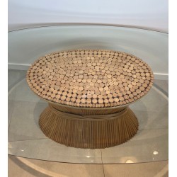 Table Épi de Blé en Bambou, Elinor McGuire, vers 1975