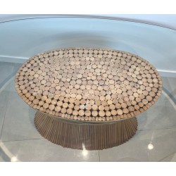 Table Épi de Blé en Bambou, Elinor McGuire, vers 1975