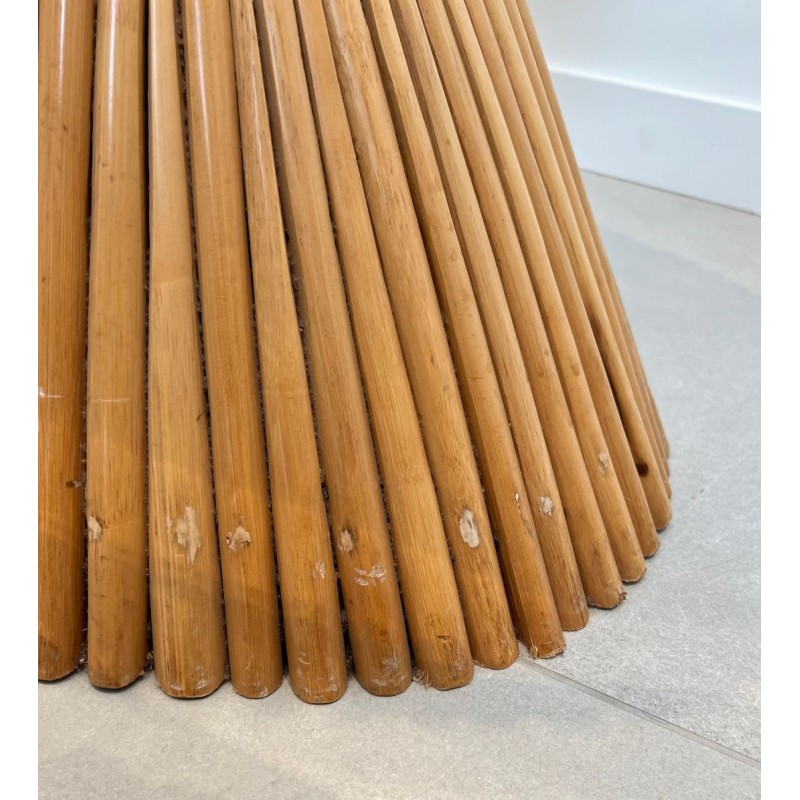 Table Épi de Blé en Bambou, Elinor McGuire, vers 1975